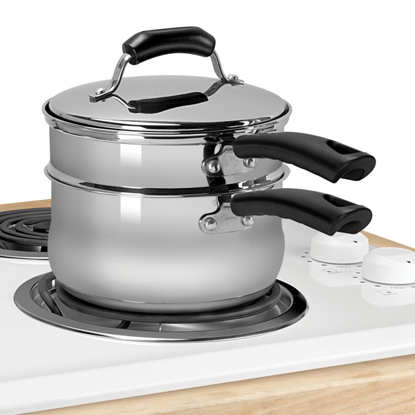 Range Kleen Basics 3qt. Double Boiler and Steamer Set & Reviews Wayfair